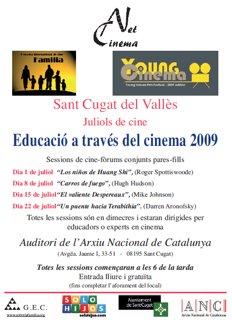 Educació a través del Cinema 2009 Educació a través del Cinema 2009