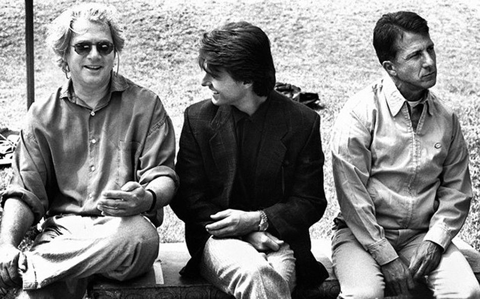 RAIN-MAN-Barry-Levinson-Tom-Cruise-Dustin-Hoffman-en-el-rodaje-de-Rain-Man